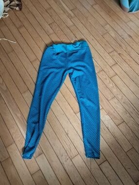 Green Patterned Active Leggings